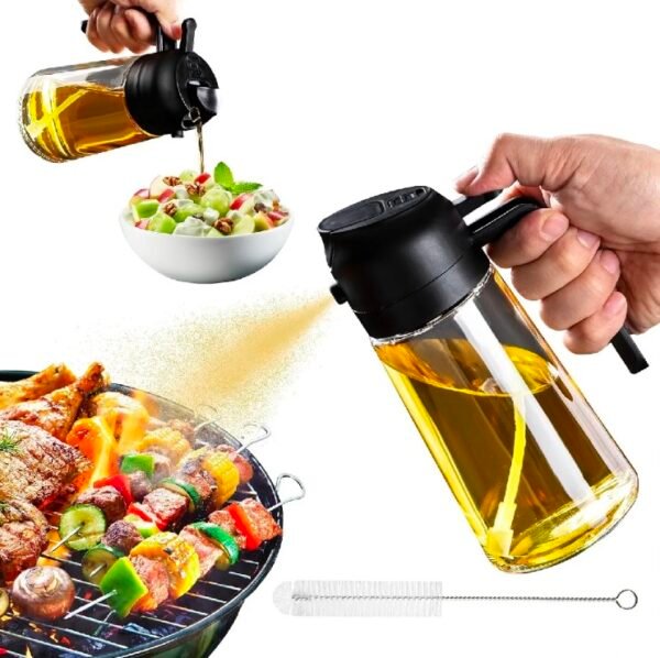 63fb3fee-1190-4a08-b61f-48157d62edd6 2-in-1 500ML Oil Spray & Dispenser Bottle