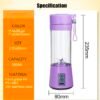 d66a1f0a-cc34-4267-864b-d6fcf9d8b1ad USB Rechargeable Portable Juicer Blender - 380ML Mini Smoothie Maker