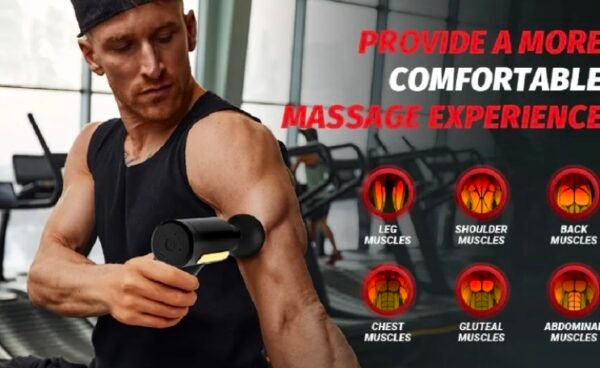 e42ff177-6044-4e28-b5e4-95d8a5e69842 Professional Deep Tissue Massage Gun with 6 Speed Levels & Interchangeable Heads